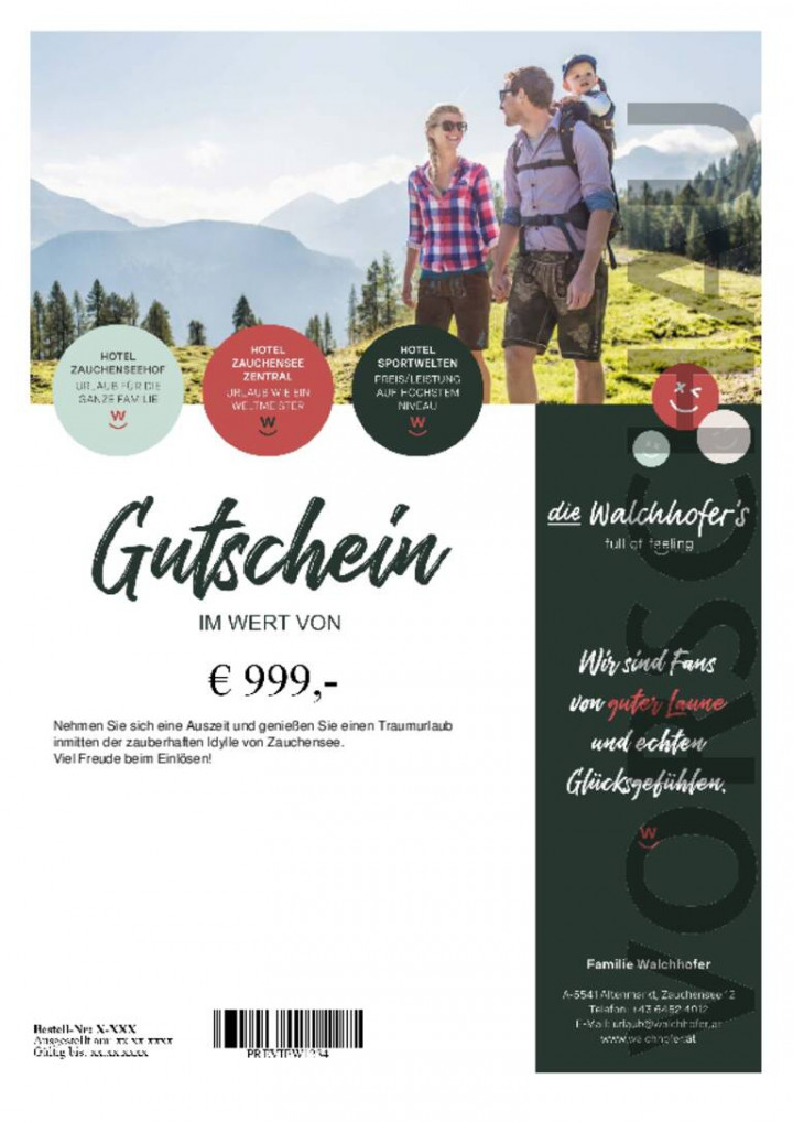 die Walchhofers Wertgutschein