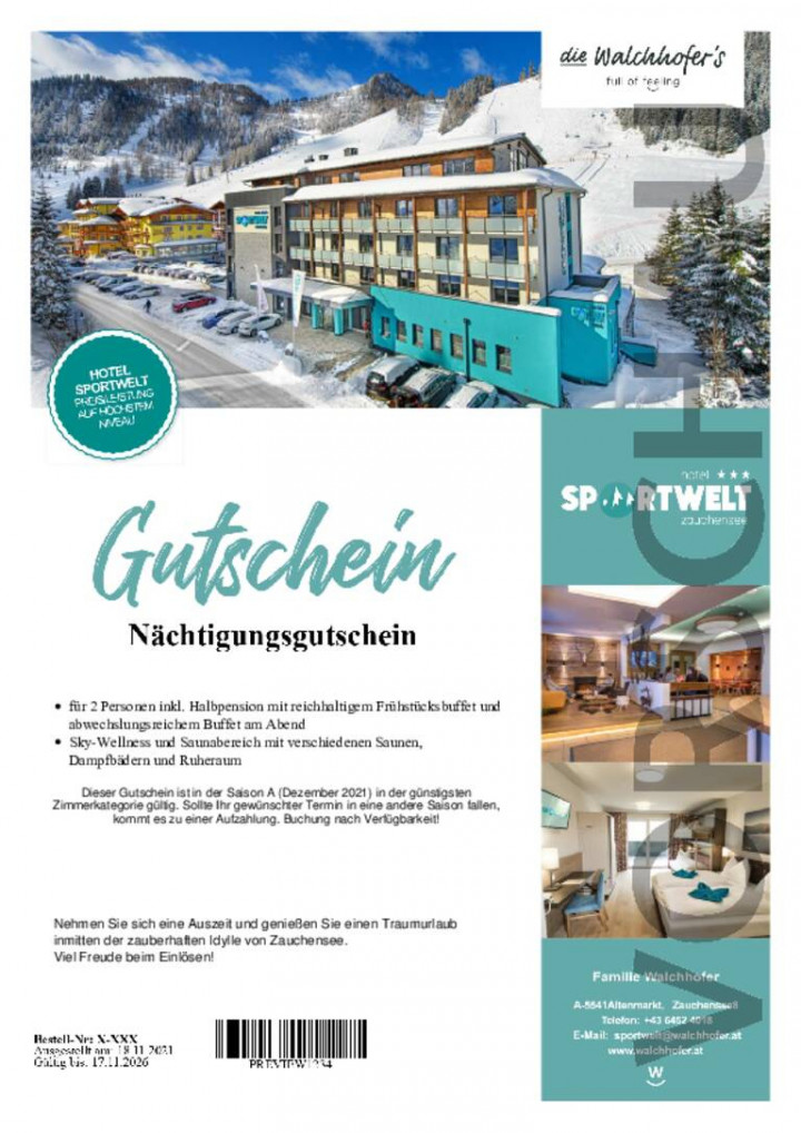 Nächtigungsgutschein