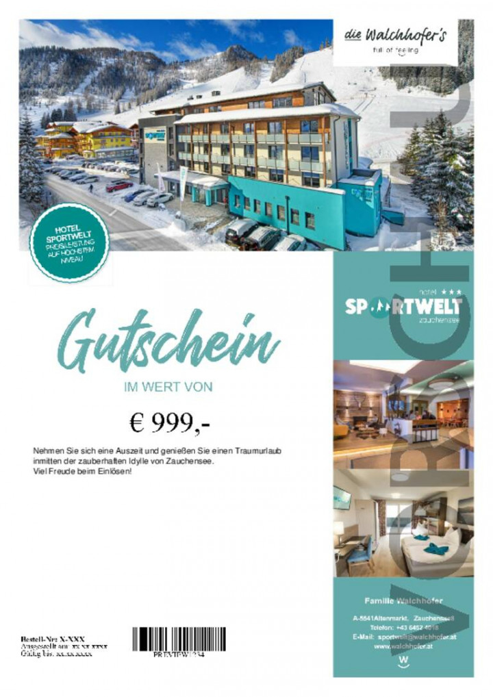 Hotel Sportwelt Wertgutschein